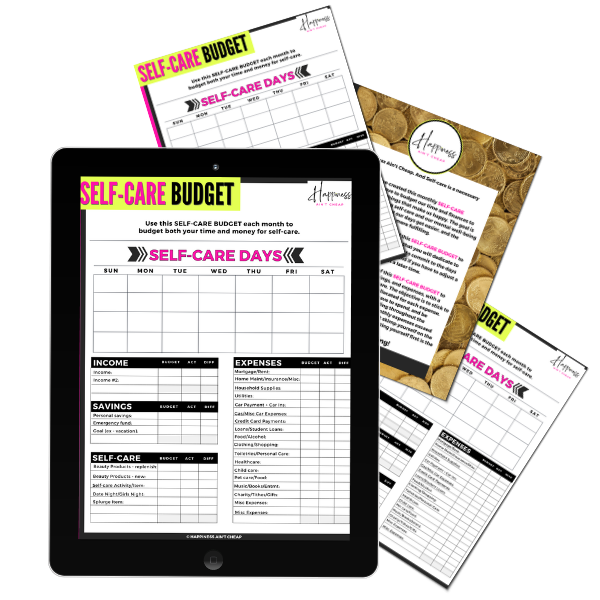 The Self-Care Budget self-care guide from Happiness Ain't Cheap