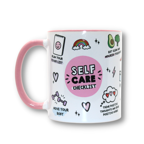 AFFIRMATION DARLING Self-Care Checklist Mug right side of mug